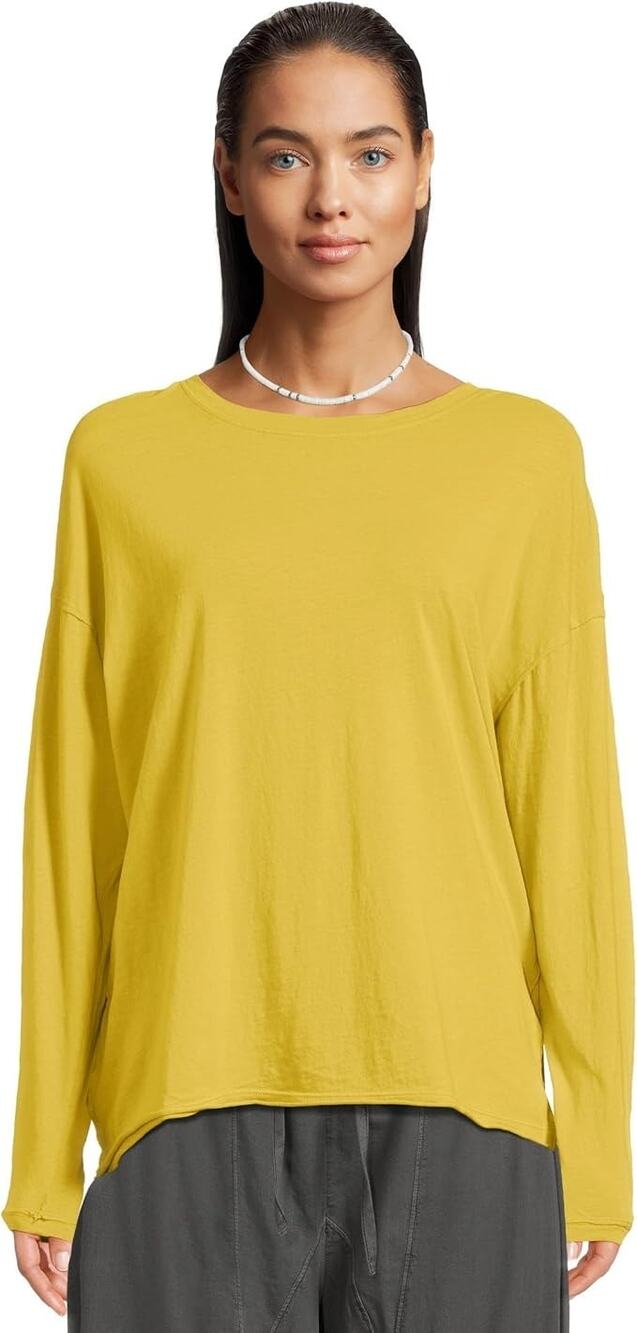 We The Free People Womens M Acid Moss Nina Long Sleeve Tee Minimalist Boho T5-7